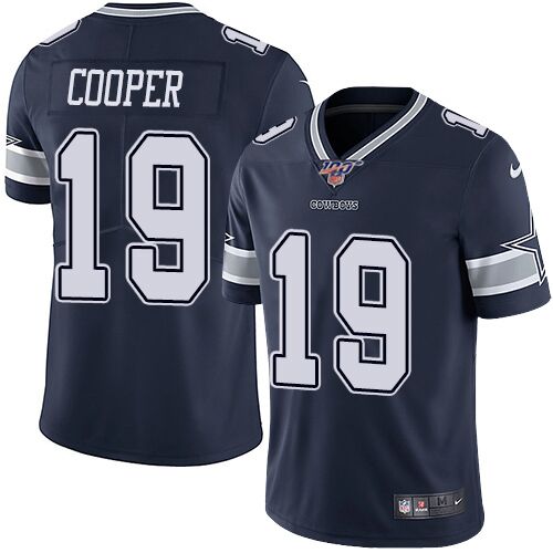 Men's Dallas Cowboys #19 Amari Cooper Navy 2019 100th Season Vapor Untouchable Limited Stitched NFL Jersey